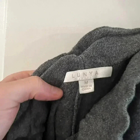 Lunya Restful Cotton Silk Gray pants - Picture 3 of 4